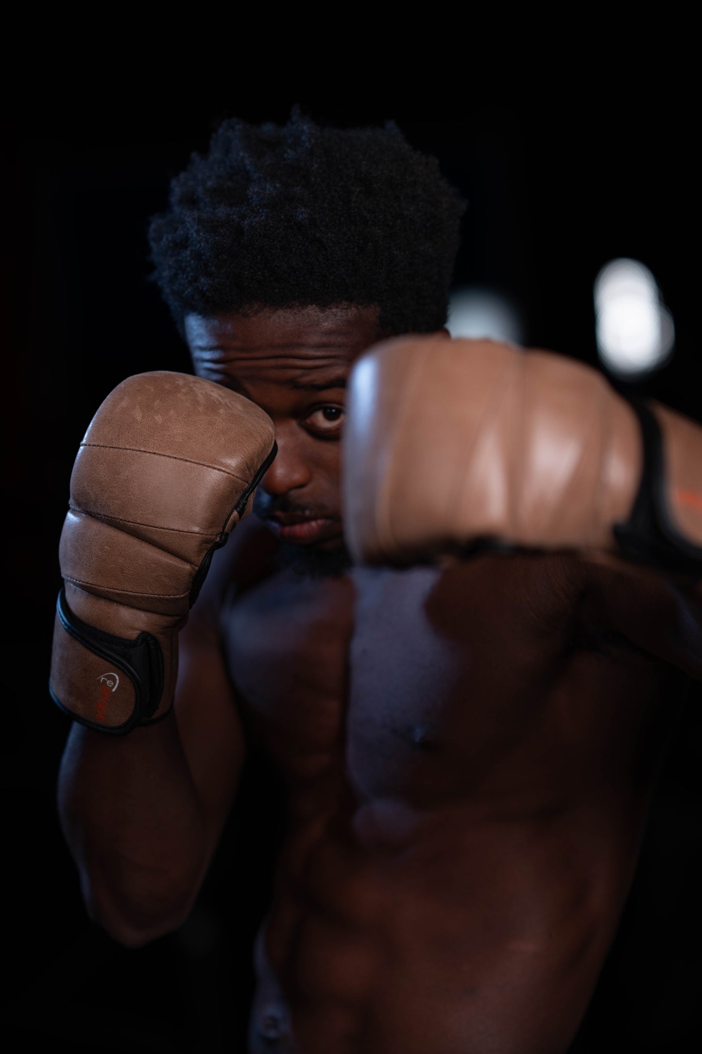 Natural Leather Sparring MMA Gloves