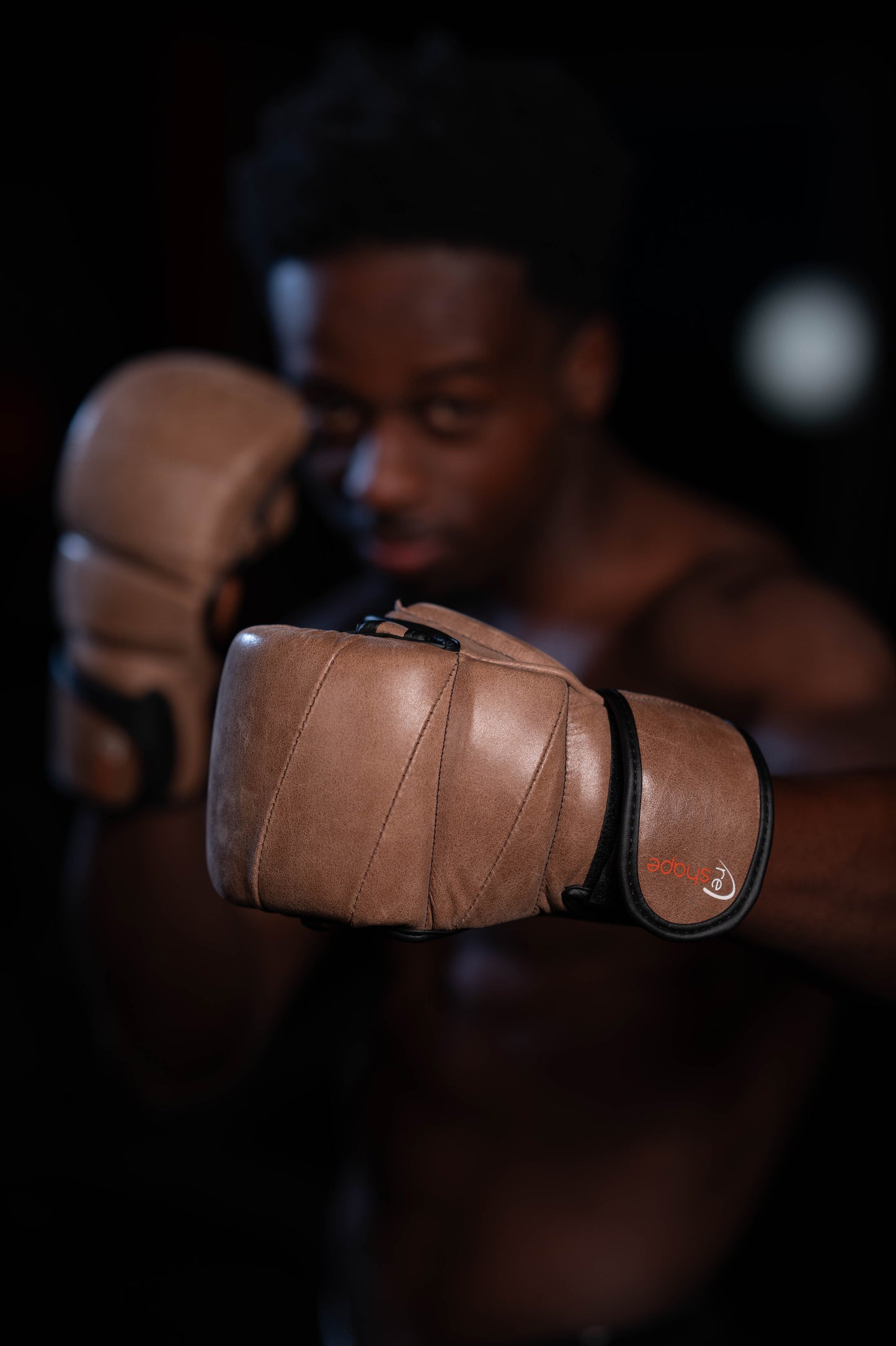 Natural Leather Sparring MMA Gloves