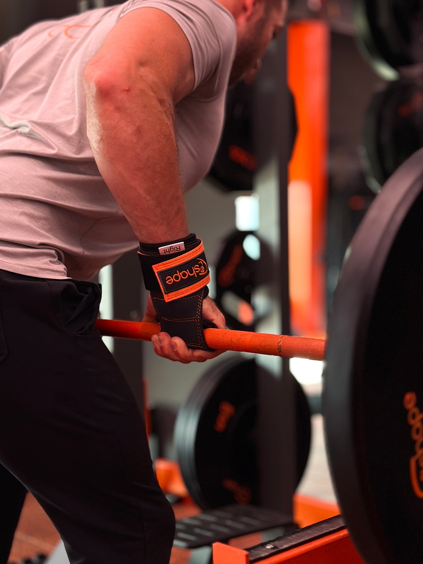 Natural Leather Weight Lifting Grips With Wrist Support